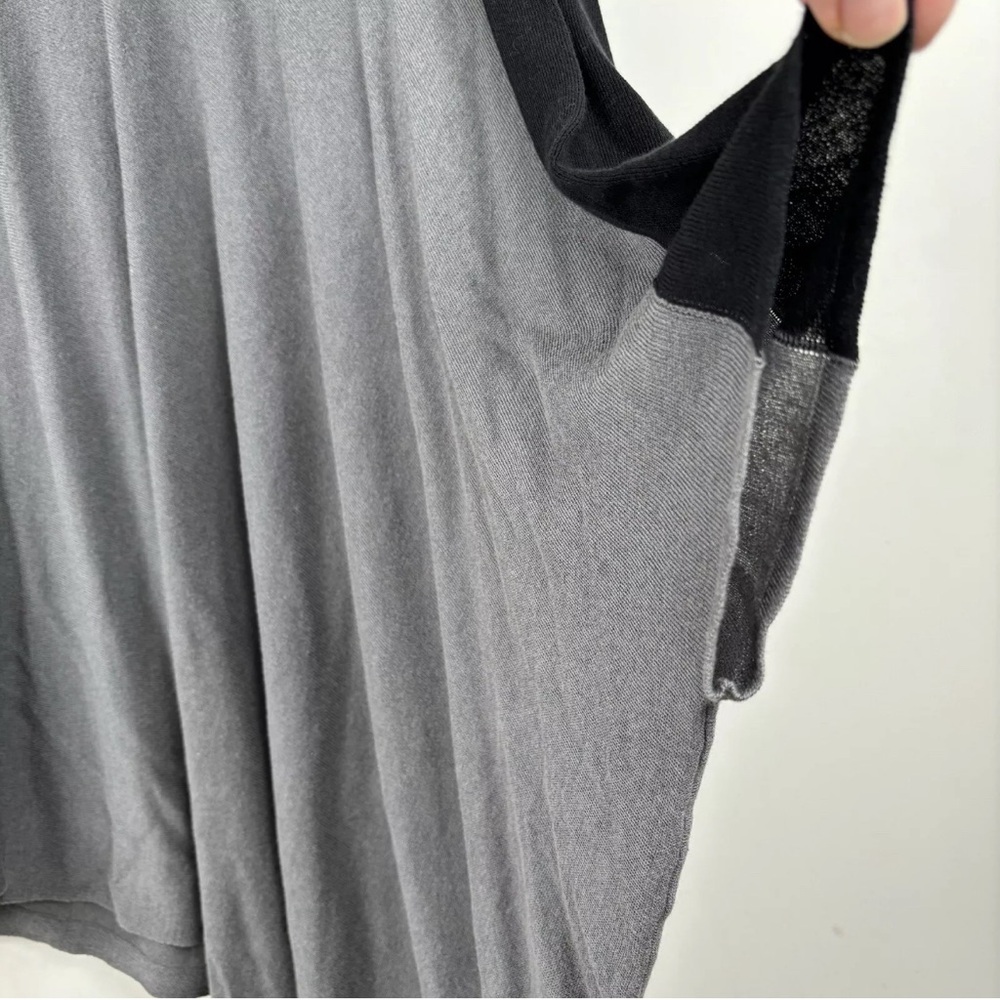 BITTE KAI RAND Asymmetric Knit Sweater Top M / L 2 - Grey w/Black Sleeve Detail - Picture 3 of 12